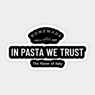 In pasta we trust vintage Sticker